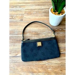 Dooney & Bourke black monogram wristlet